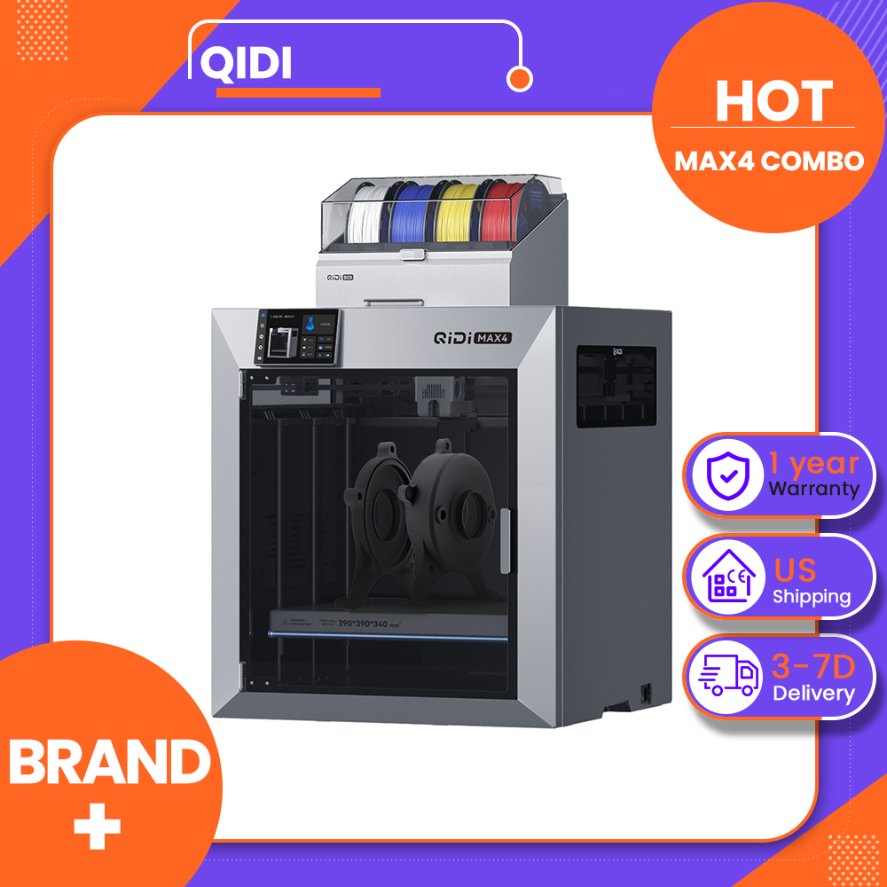 Direct Drive Dual Gear Extruder High Speed - Imprimante 3D QIDI Max4 Combo, jusqu'à